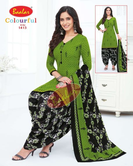 Baalar Colourful 14 Printed Cotton Casual Daily Wear Dress Material Collection